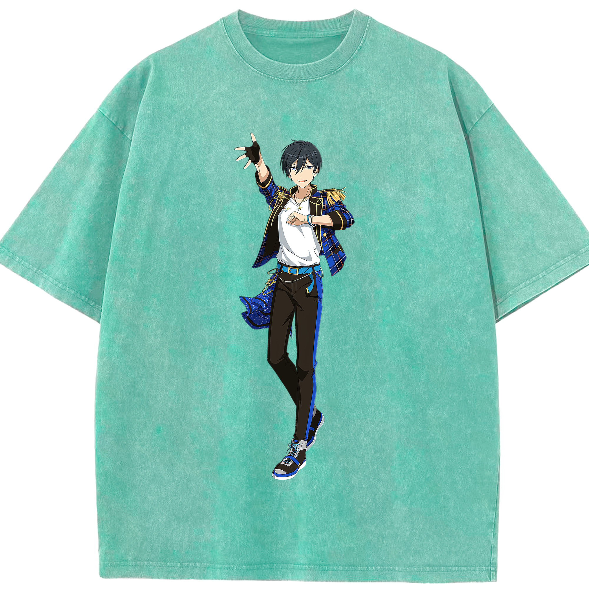 （画像用） あんさんぶるスターズ! Ensemble Stars 綿100% ヴィンテージ風 半袖Tシャツ（フロントプリント）